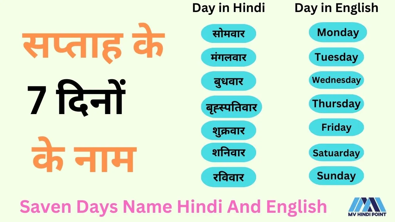  7 Days In Hindi